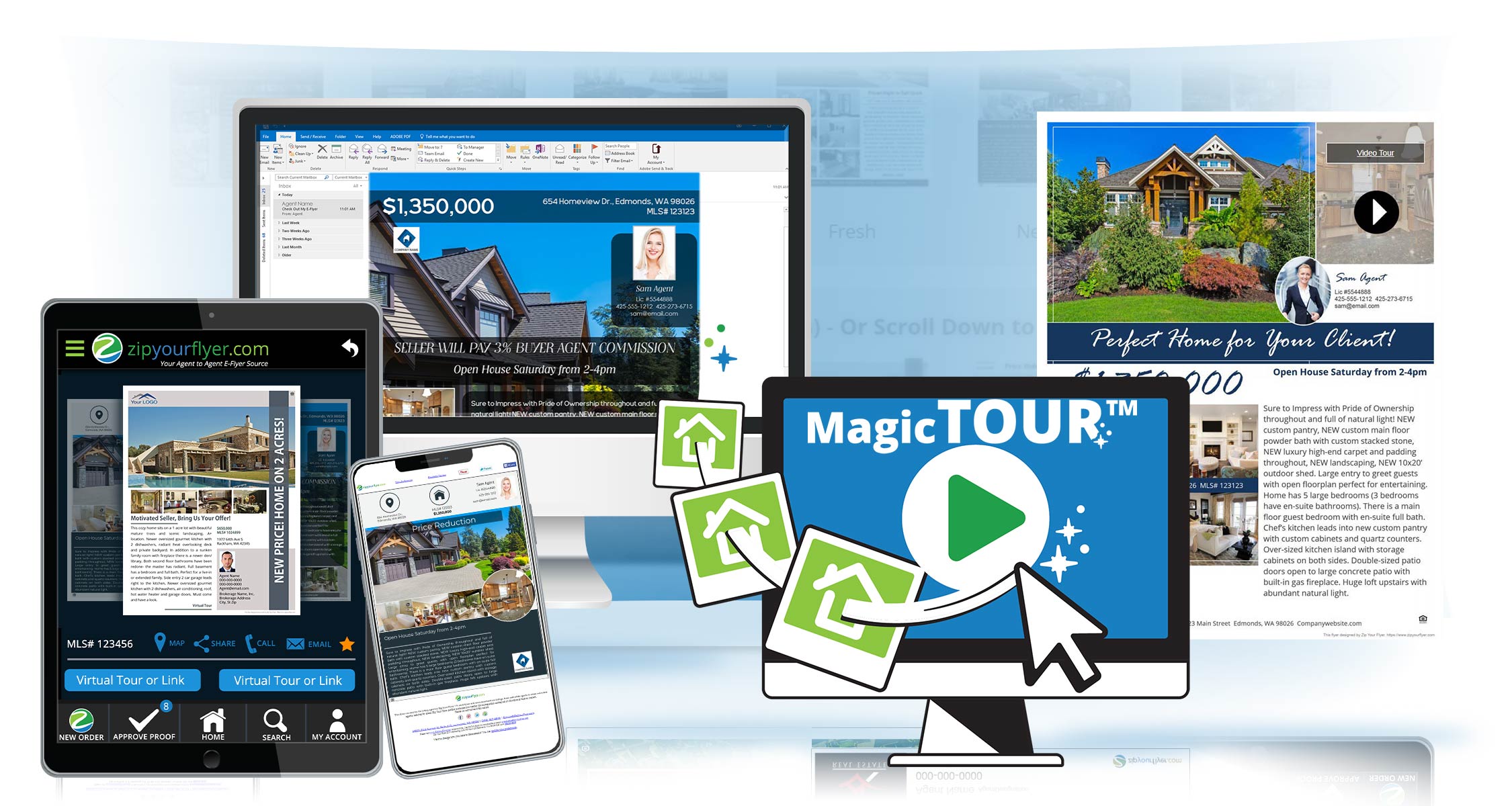 Real estate video and email flyers