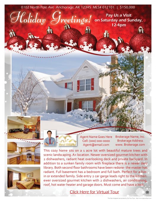 Real estate holiday flyers Zip Your Flyer