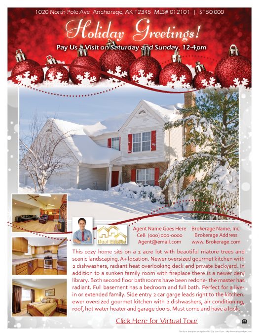 Holiday Realtor Flyers December Zip Your Flyer